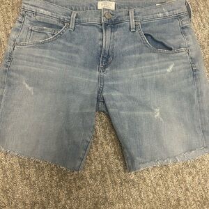 A Gold E Light Blue Denim Shorts